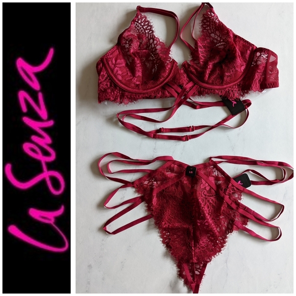 NWT Sexy, Strappy, Lace Balconette bra & panty set